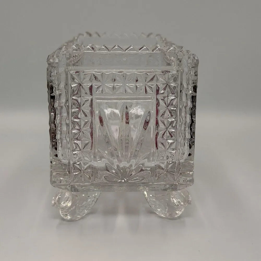 Hofbauer Byrdes Ruby Red Bird 4-Footed Bowl Trinket Candy Dish 24% Lead Crystal
